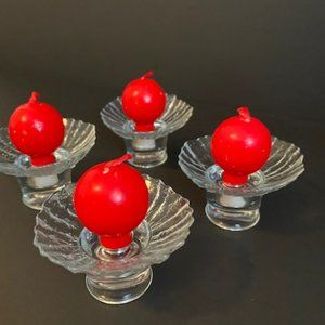 Vintage Riihimäki glass candlesticks (4)